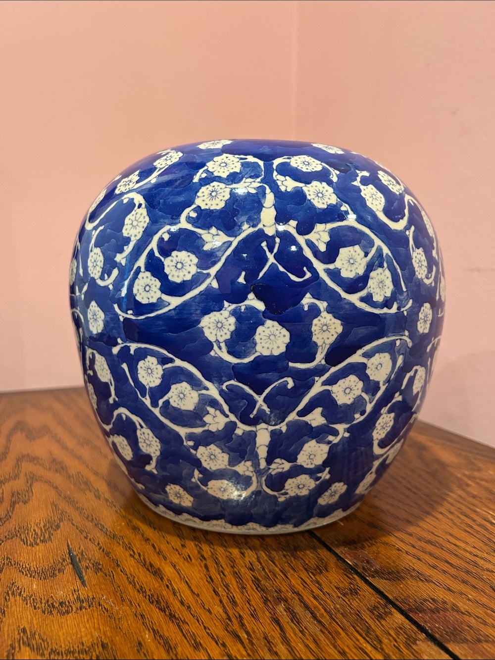 Blue Floral Ceramic Vase - Classic Home Art